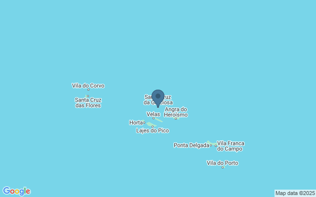Kaart met locatie Furna do Enxofre en Caldeira (Graciosa)